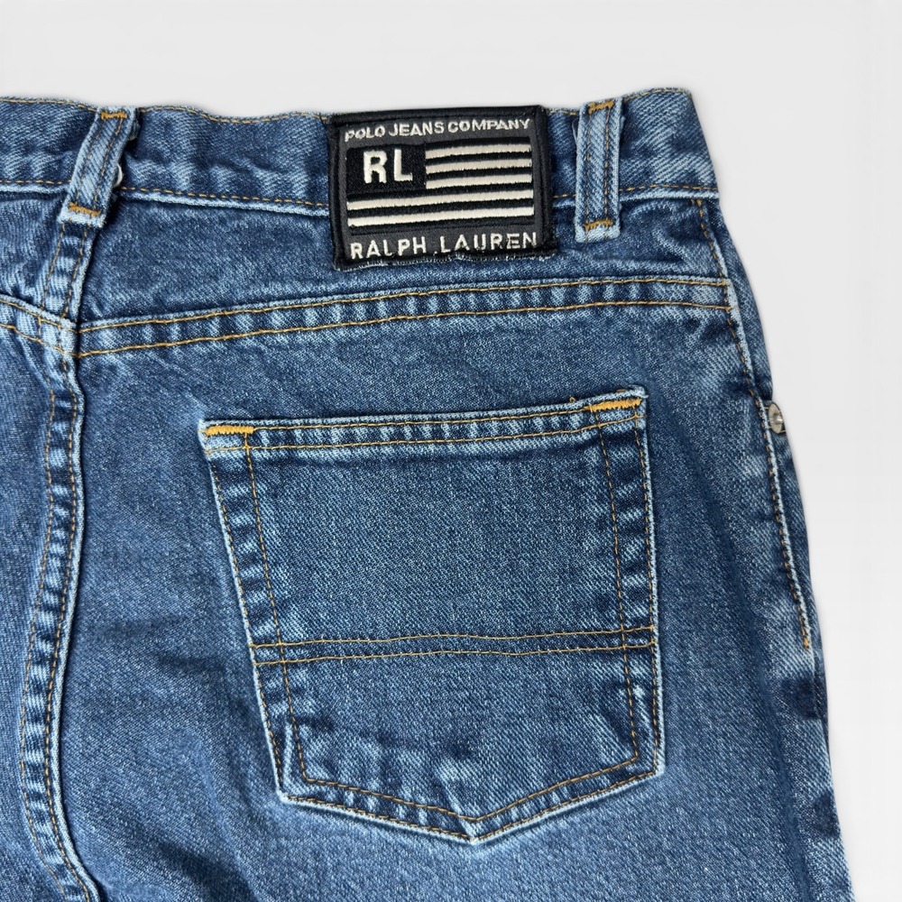 Polo Jeans Co. Ralph Lauren VTG 90's Relaxed Loose Fit Jeans 34x30 Med Wash Blue